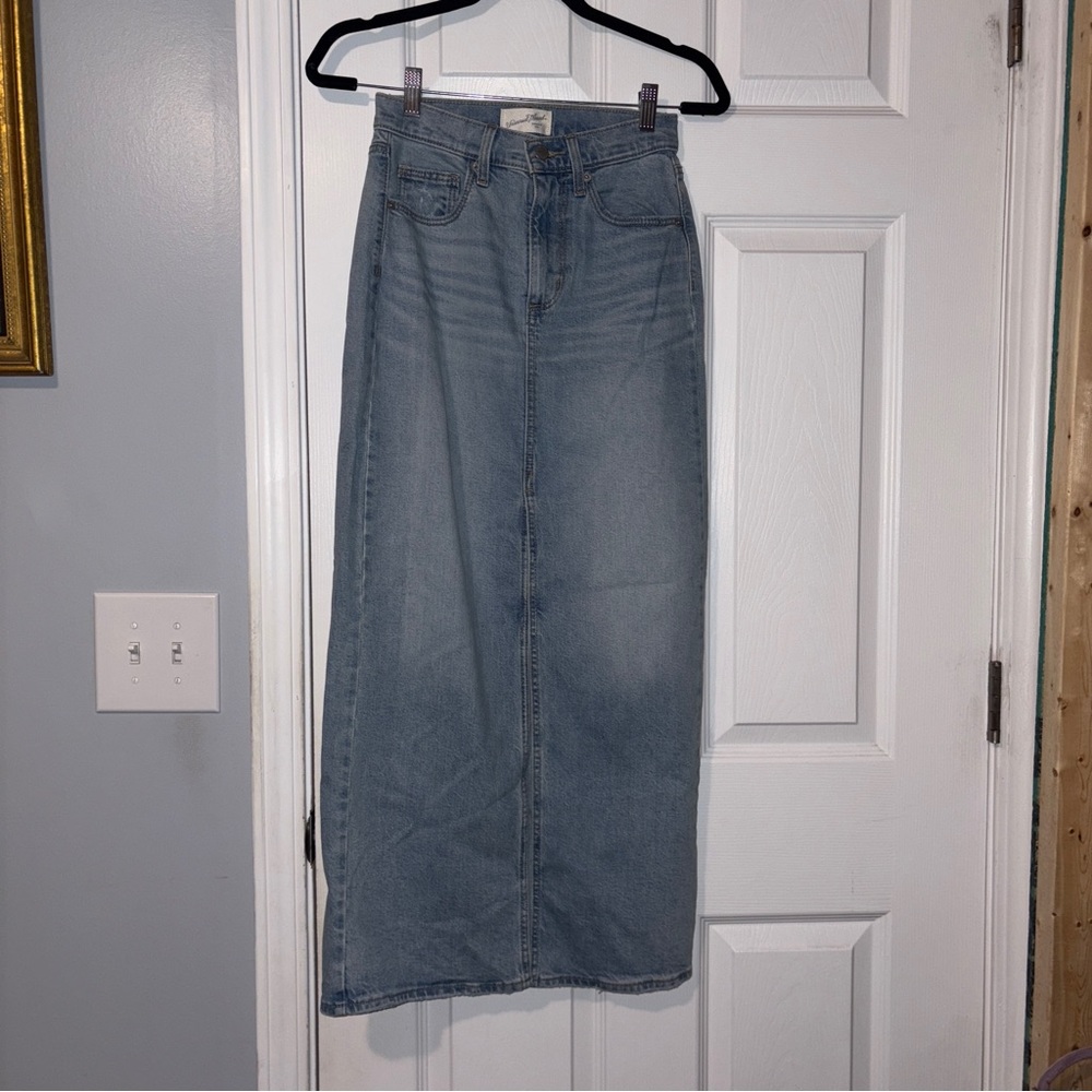 Long Denim Skirt